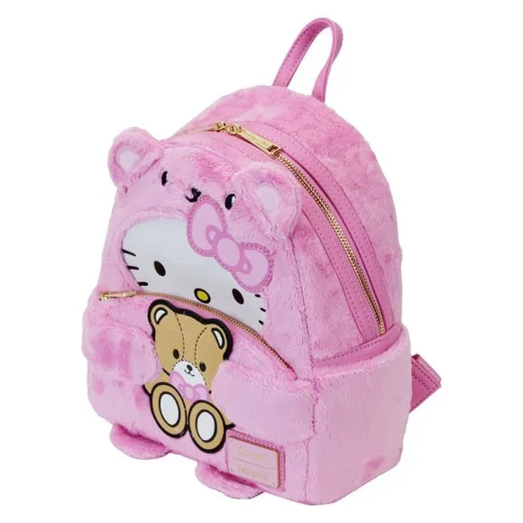 Loungefly Sanrio Hello Kitty & Bear Sherpa Mini Backpack  display picture 3